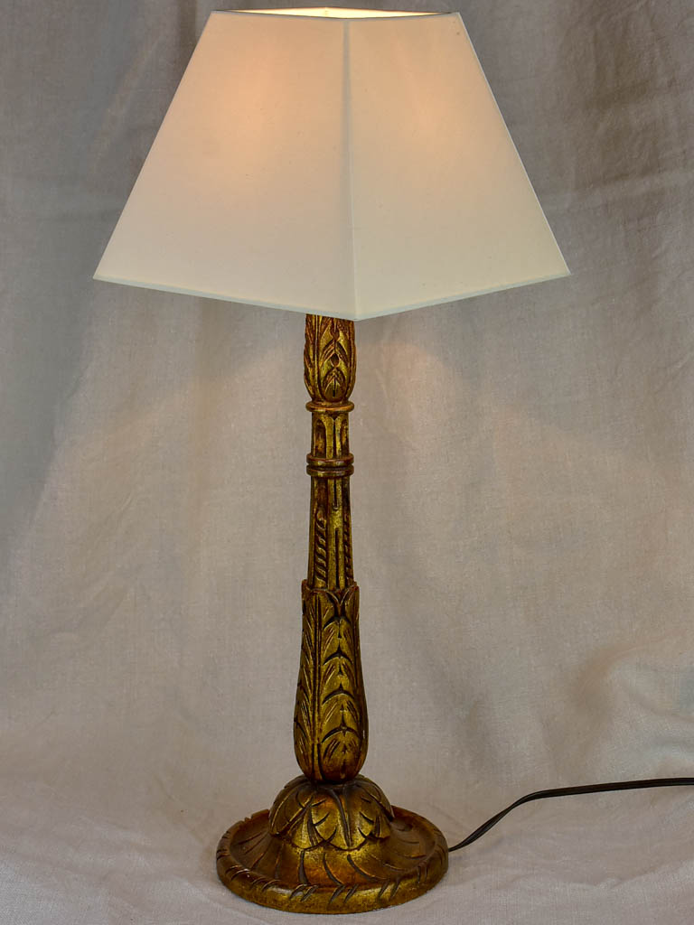 Antique giltwood lamp