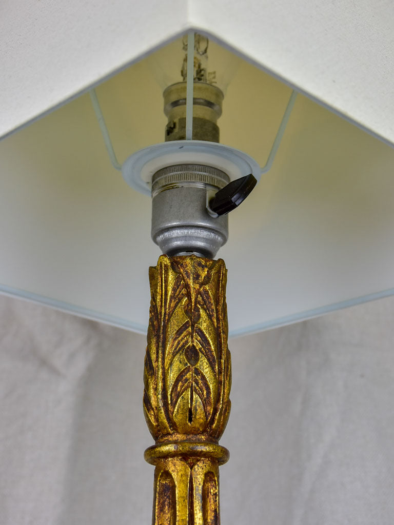 Antique giltwood lamp