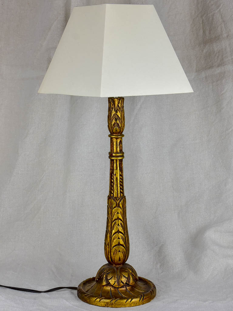 Antique giltwood lamp