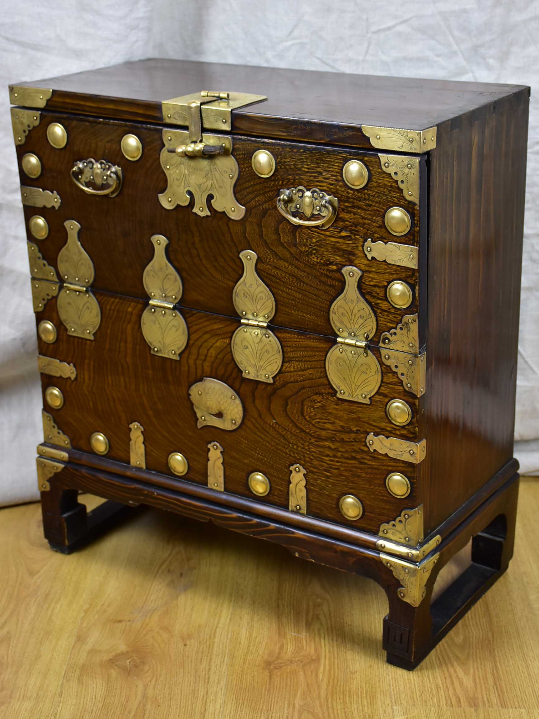 Pair of early 20th Century Korean trunks / nightstands