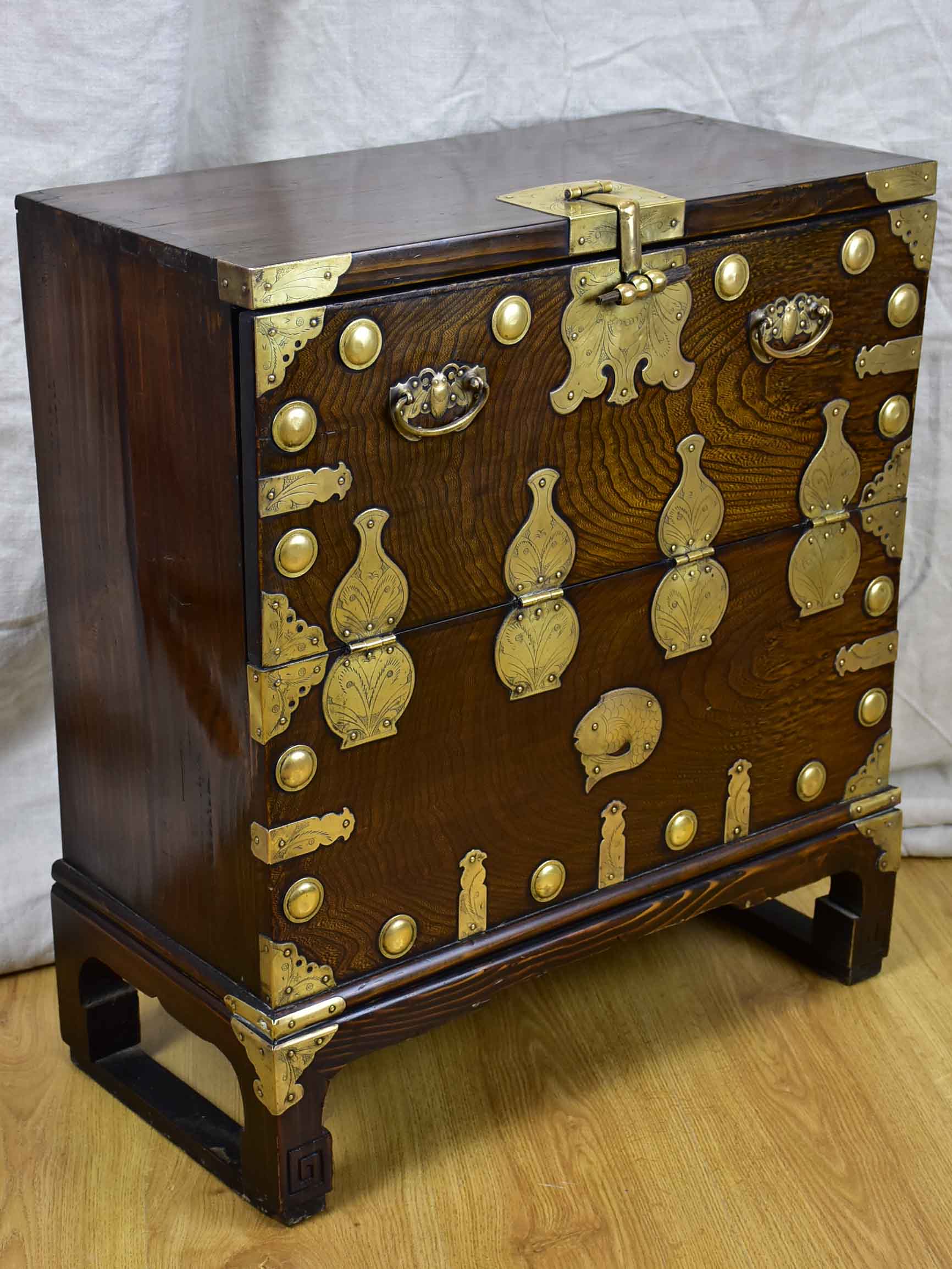 Pair of early 20th Century Korean trunks / nightstands