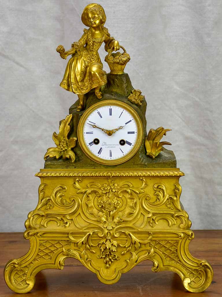 Louis XVI bronze mantle clock