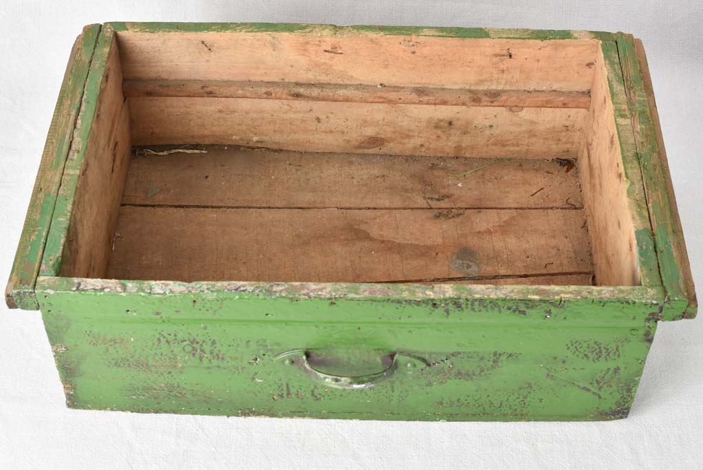 2 green painted drawers from the 1950s -24¾" x 15"