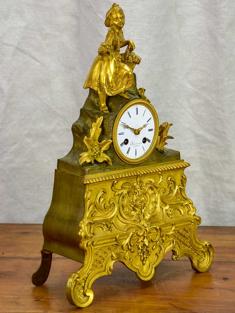 Louis XVI bronze mantle clock