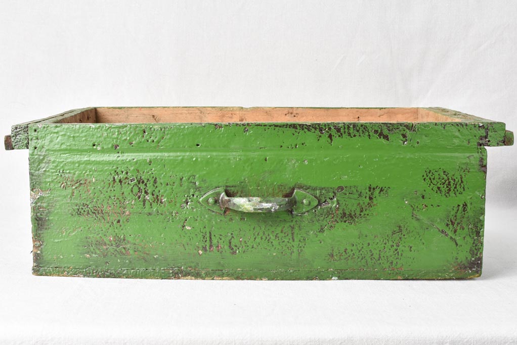 2 green painted drawers from the 1950s -24¾" x 15"