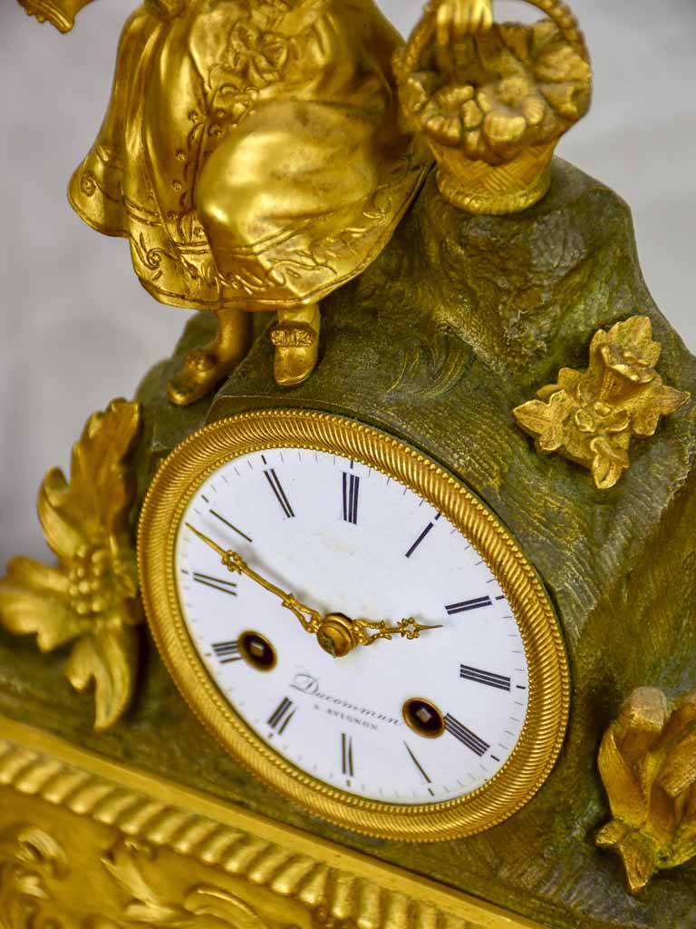Louis XVI bronze mantle clock