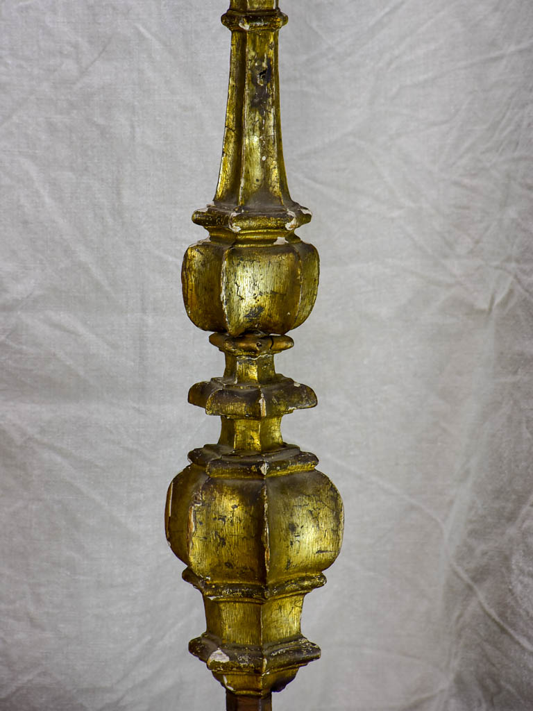Very large 18th Century church candlestick lamp