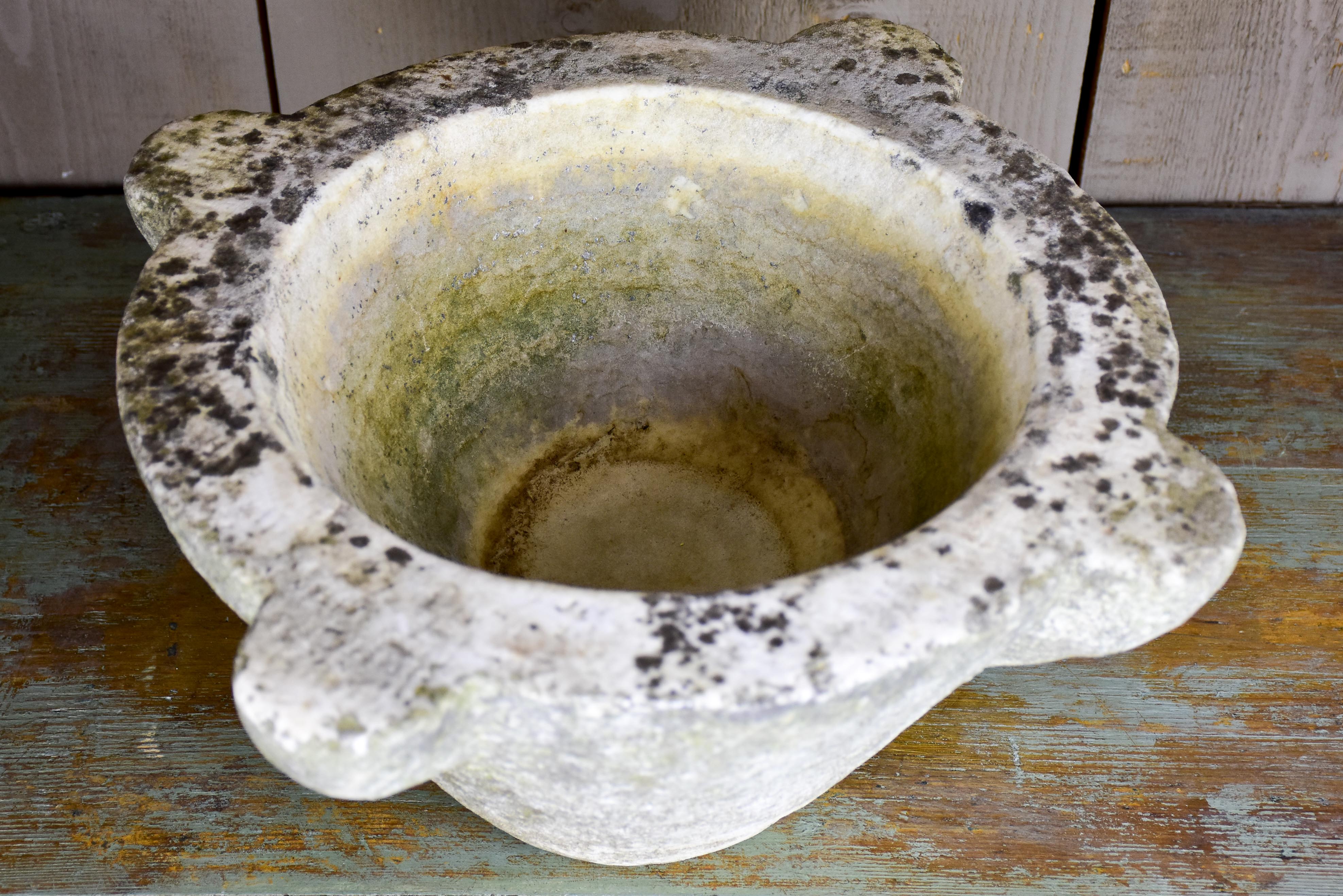 Large French marble mortar from Apt