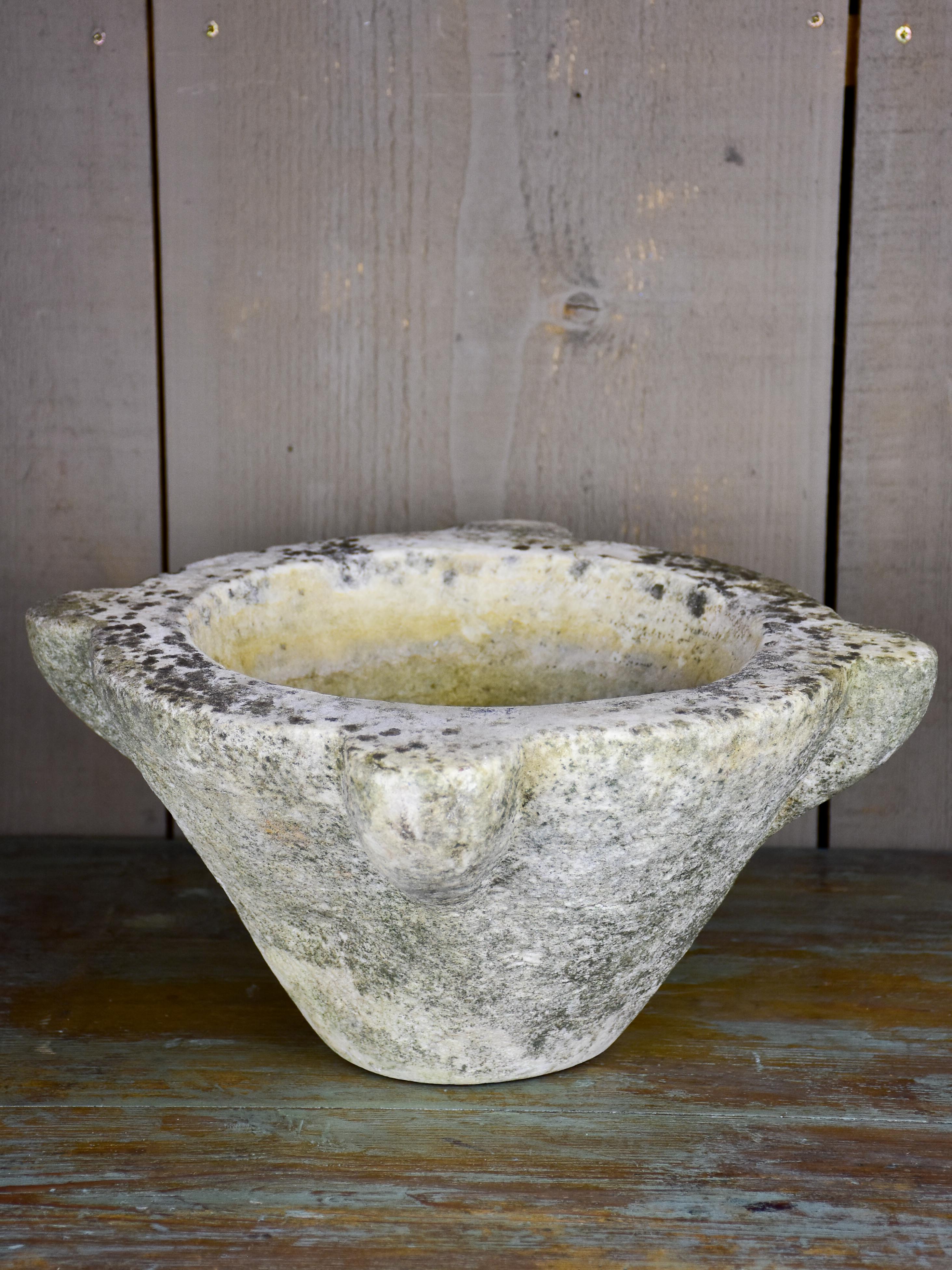 Large French marble mortar from Apt