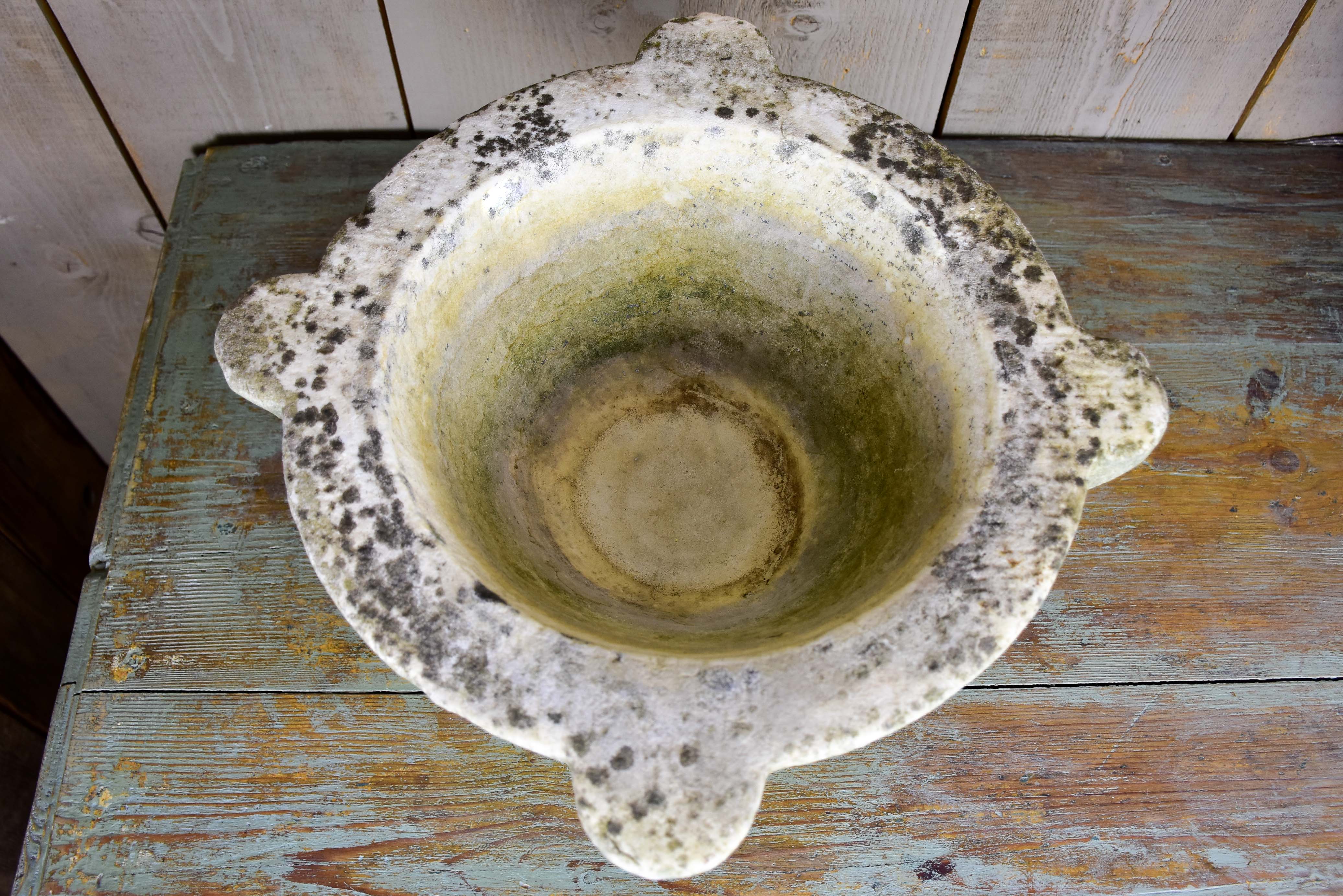 Large French marble mortar from Apt