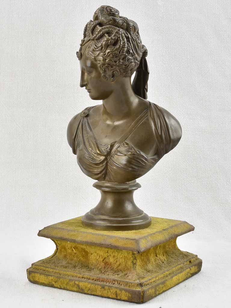 Unsigned mid-century Artemis bronze sculpture
