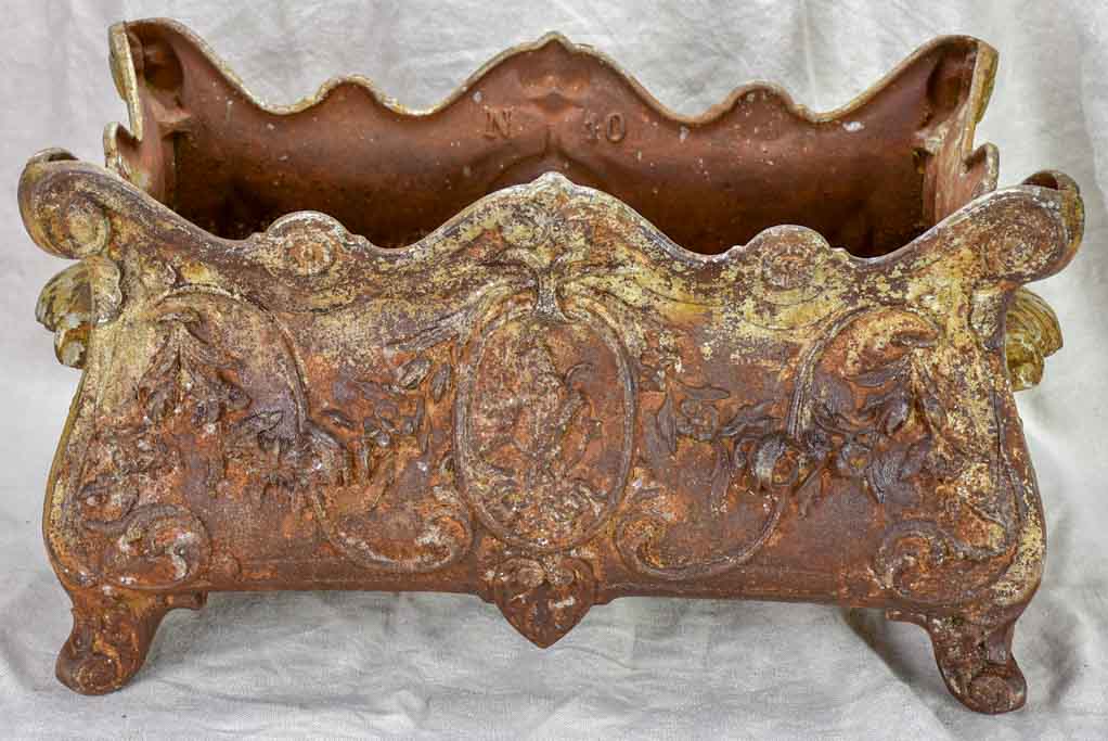 Large cast iron French Jardiniere - 19th Century 22" x 11"