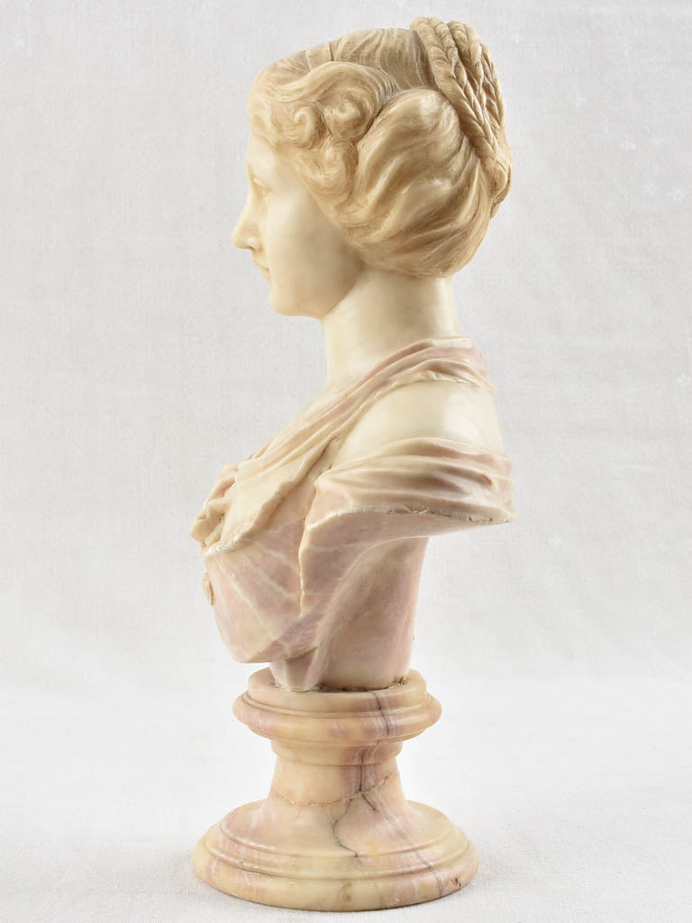Elegant Alabaster Female Figurine - Greuze