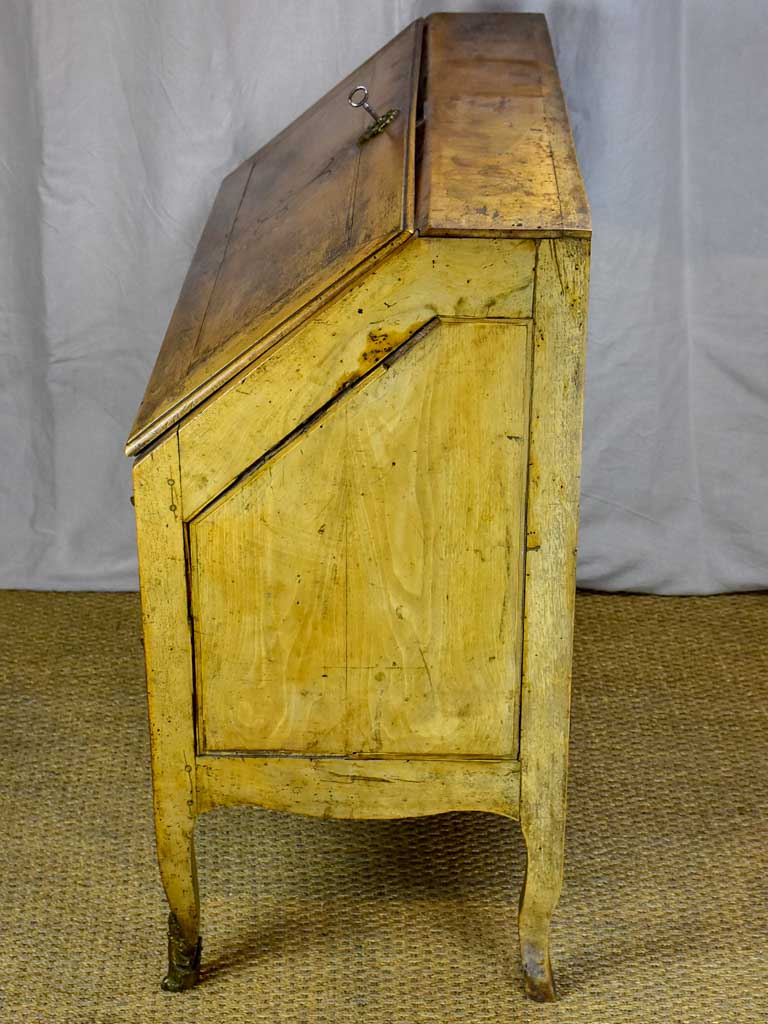 18th Century French secretaire with marquetry and two drawers