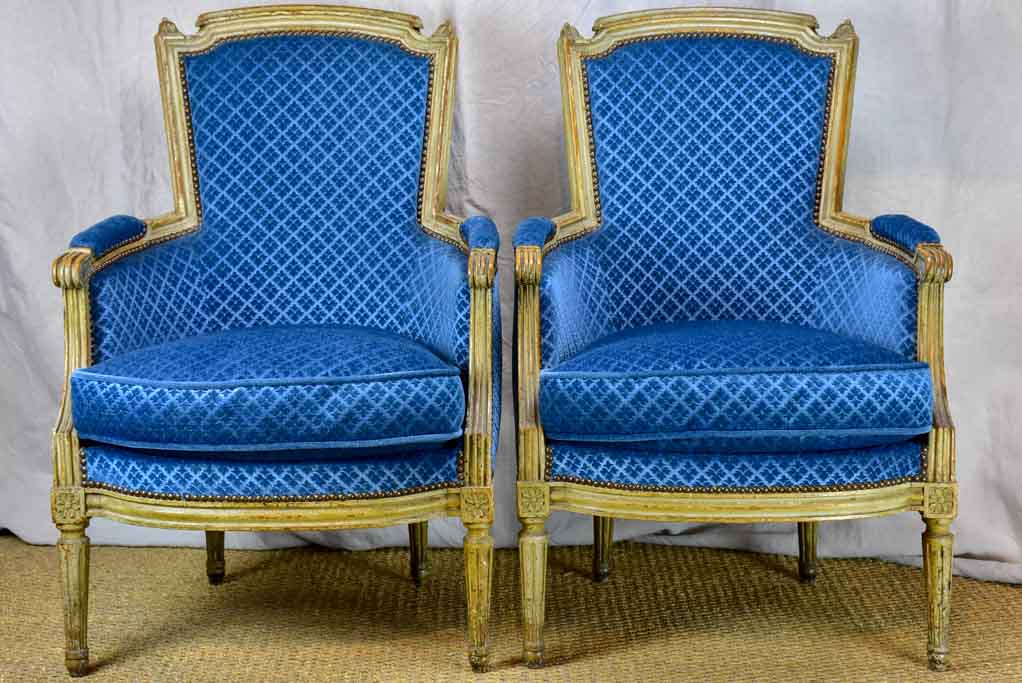 Pair of Louis XVI style armchairs
