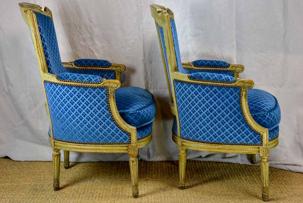 Pair of Louis XVI style armchairs