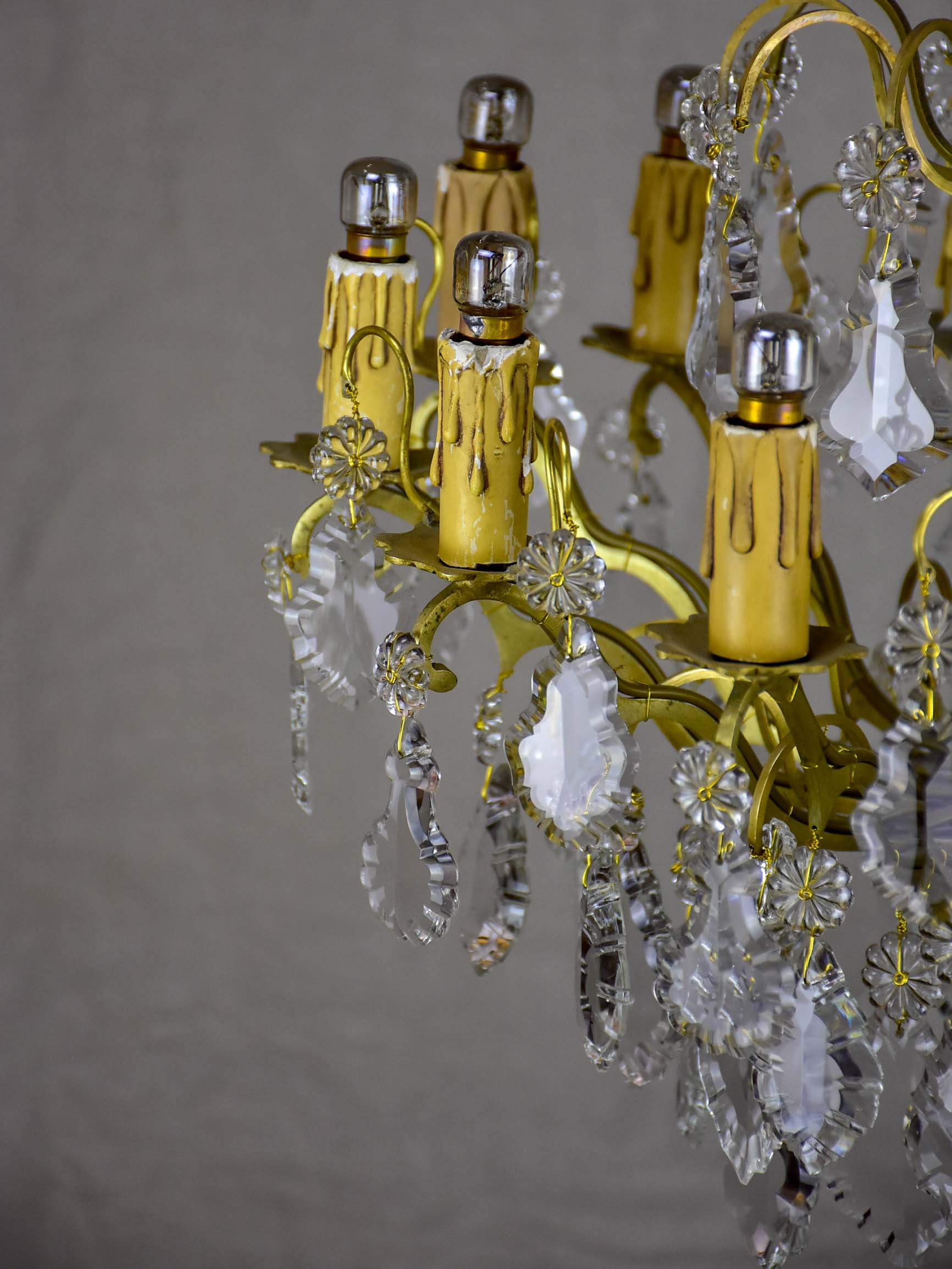 Antique French crystal chandelier - 12 lights
