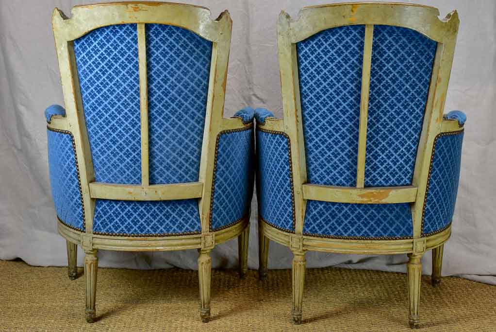 Pair of Louis XVI style armchairs