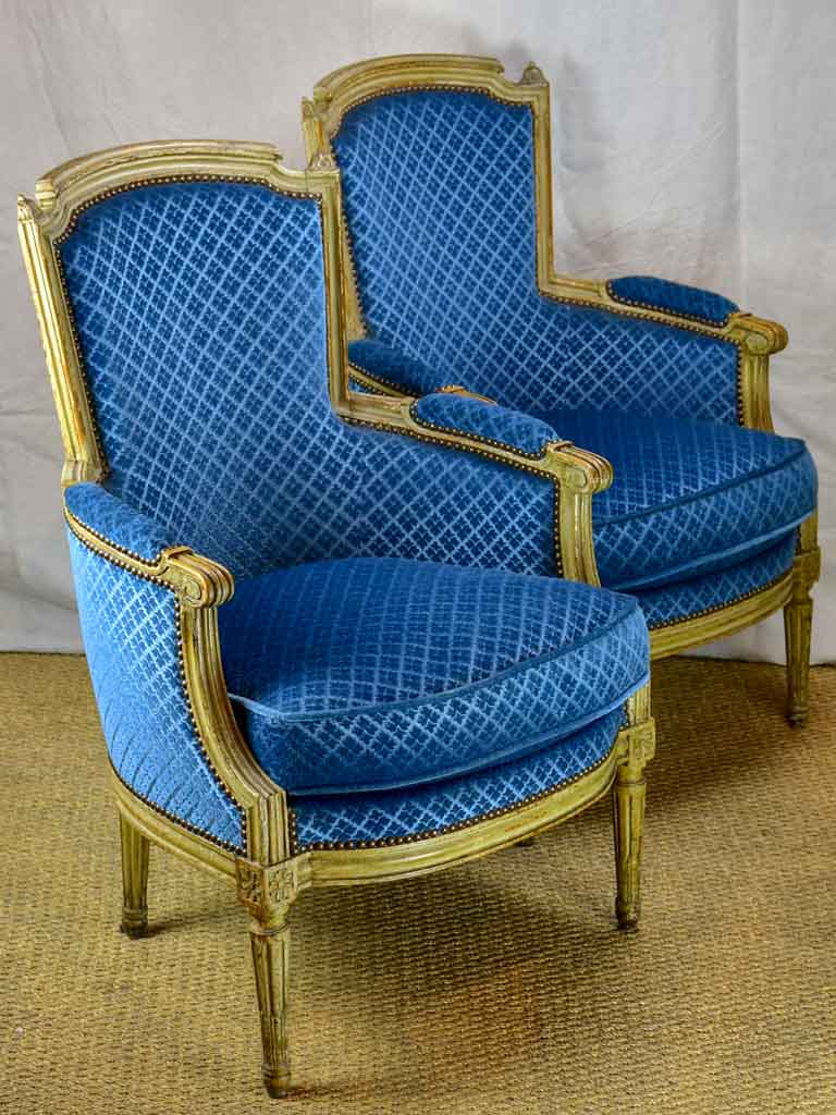 Pair of Louis XVI style armchairs