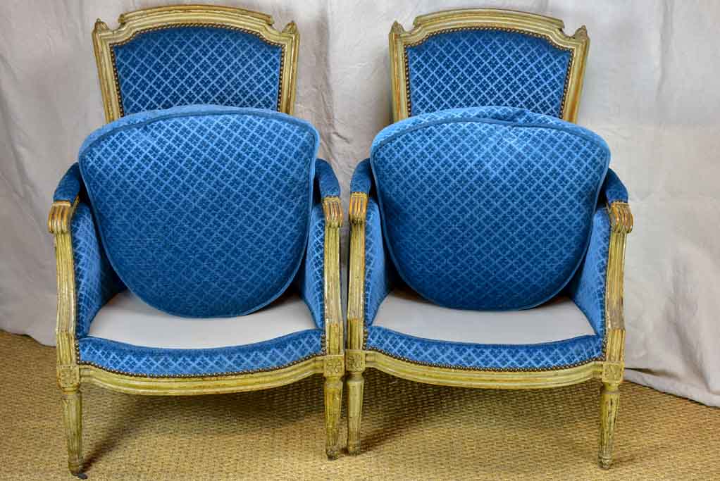 Pair of Louis XVI style armchairs