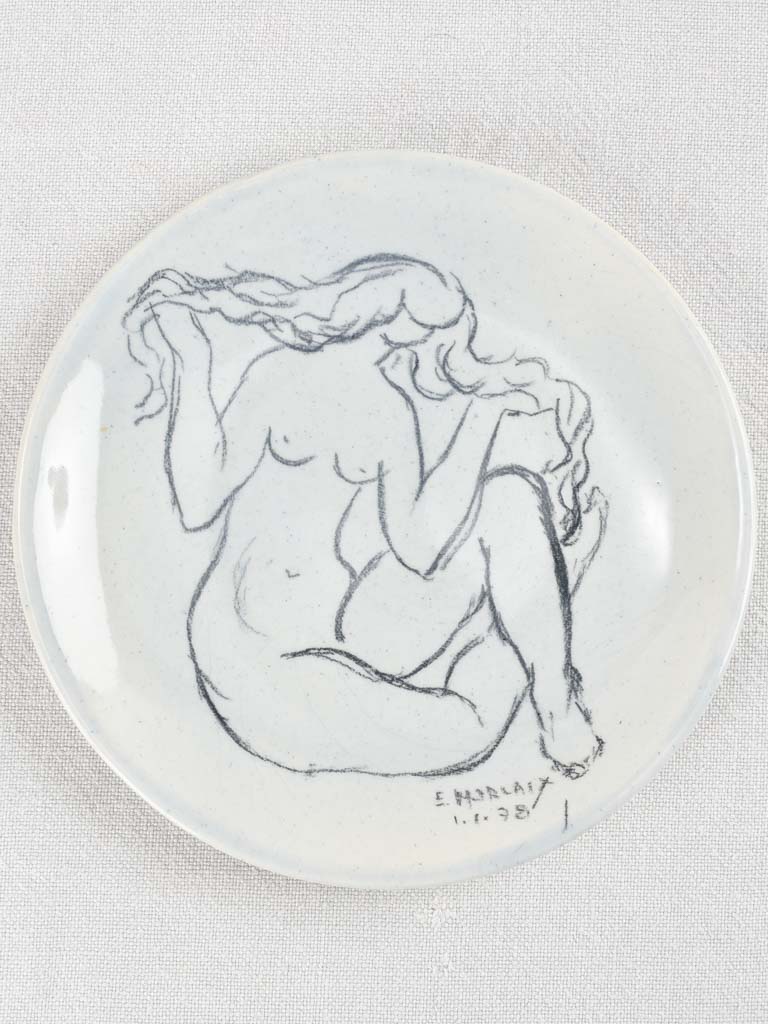 Pair of plates with figurative drawings 1978 - 8¼"