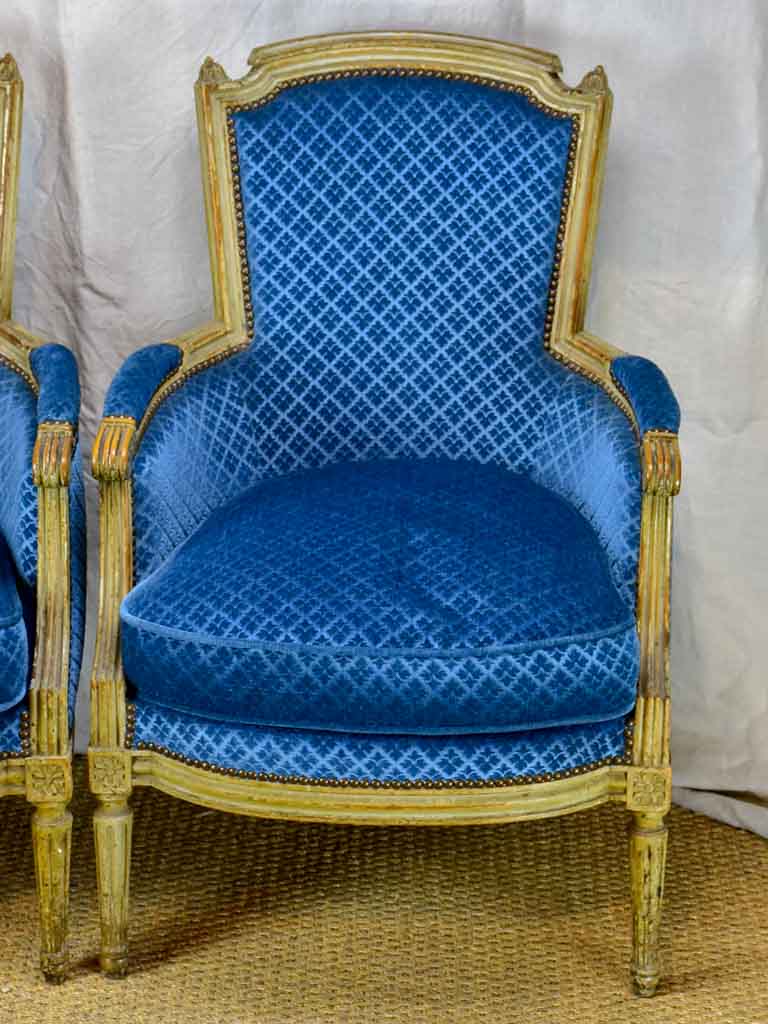 Pair of Louis XVI style armchairs