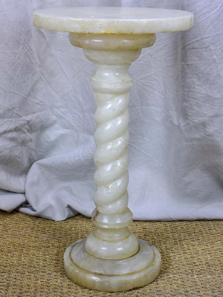 Antique Alabaster pedestal - round