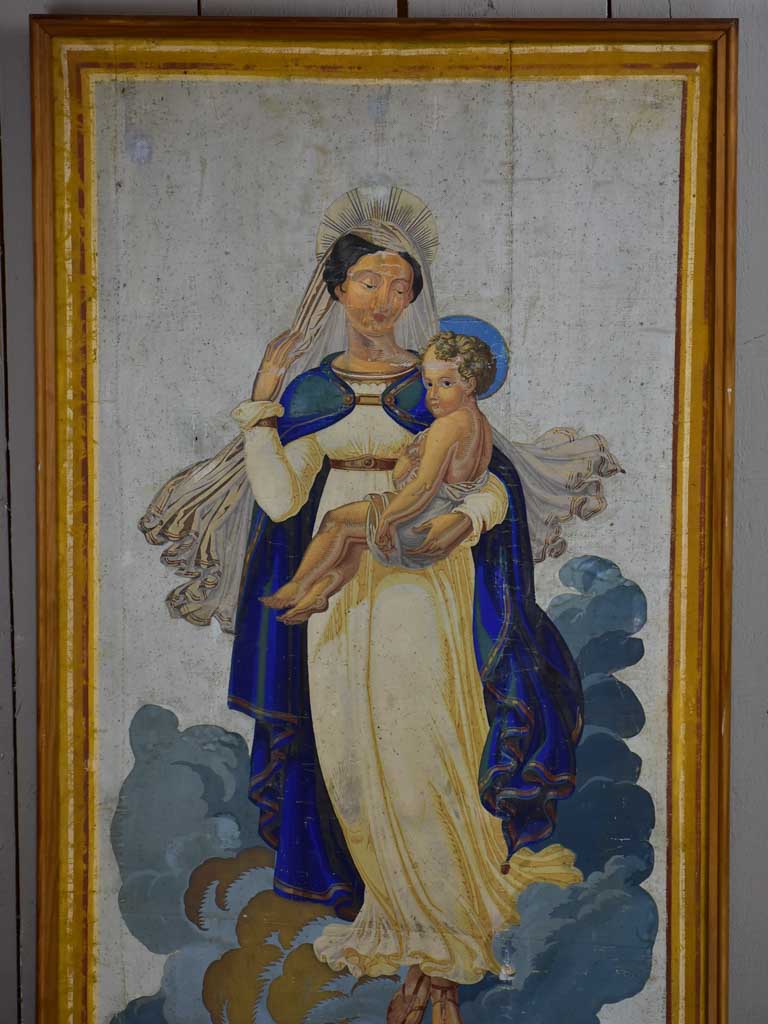 19th Century Italian Iconographic painting - Madonna and Child