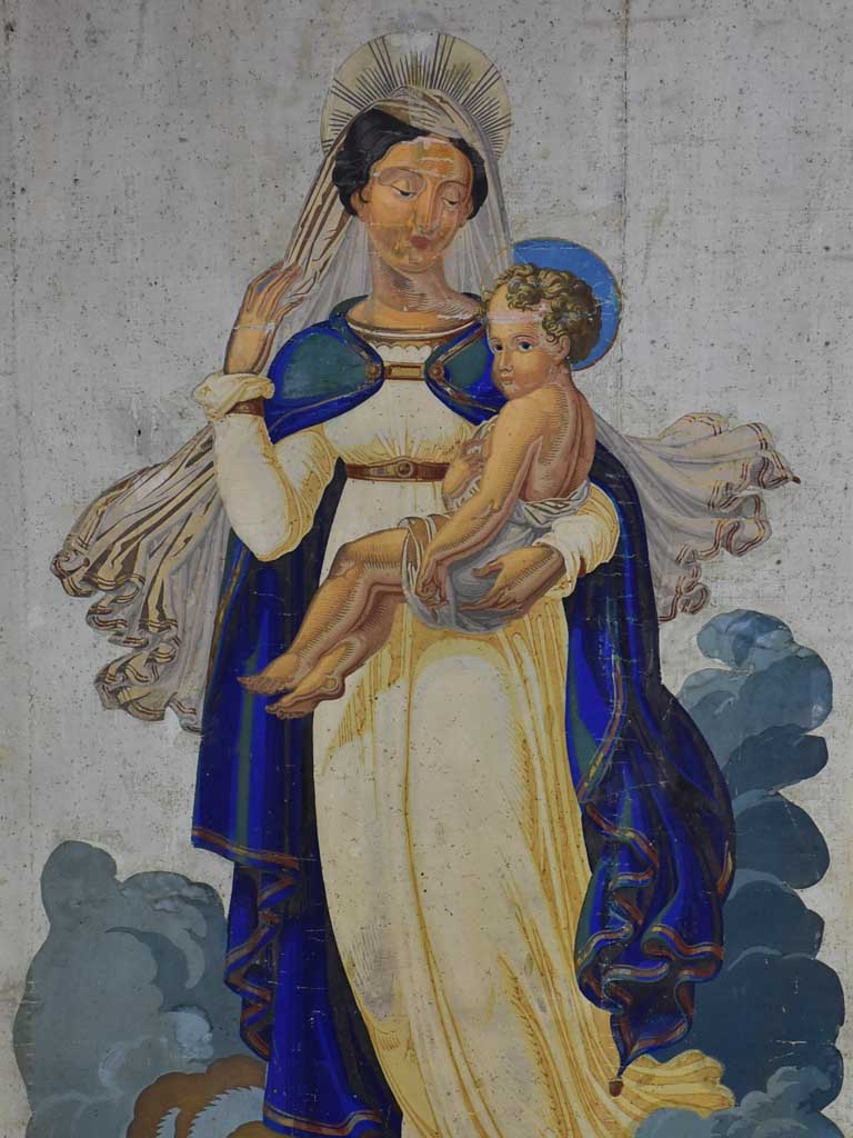 19th Century Italian Iconographic painting - Madonna and Child