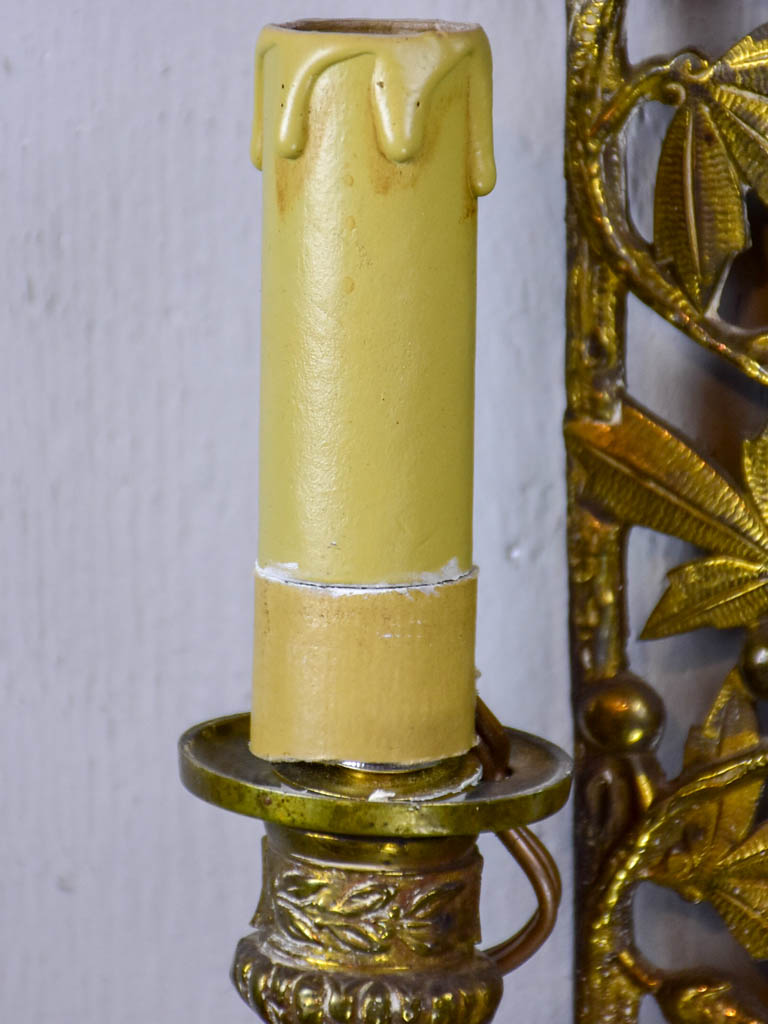 Pair of 19th Century French mirrored wall sconces