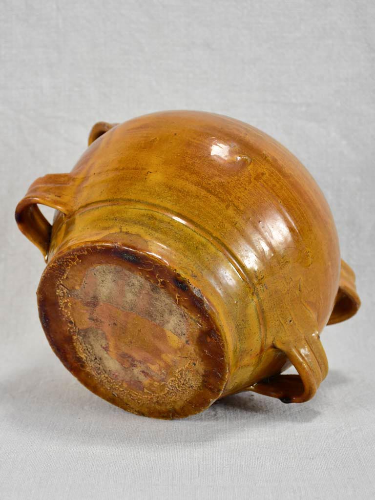Small antique French conscience water jug with four handles 8¾"