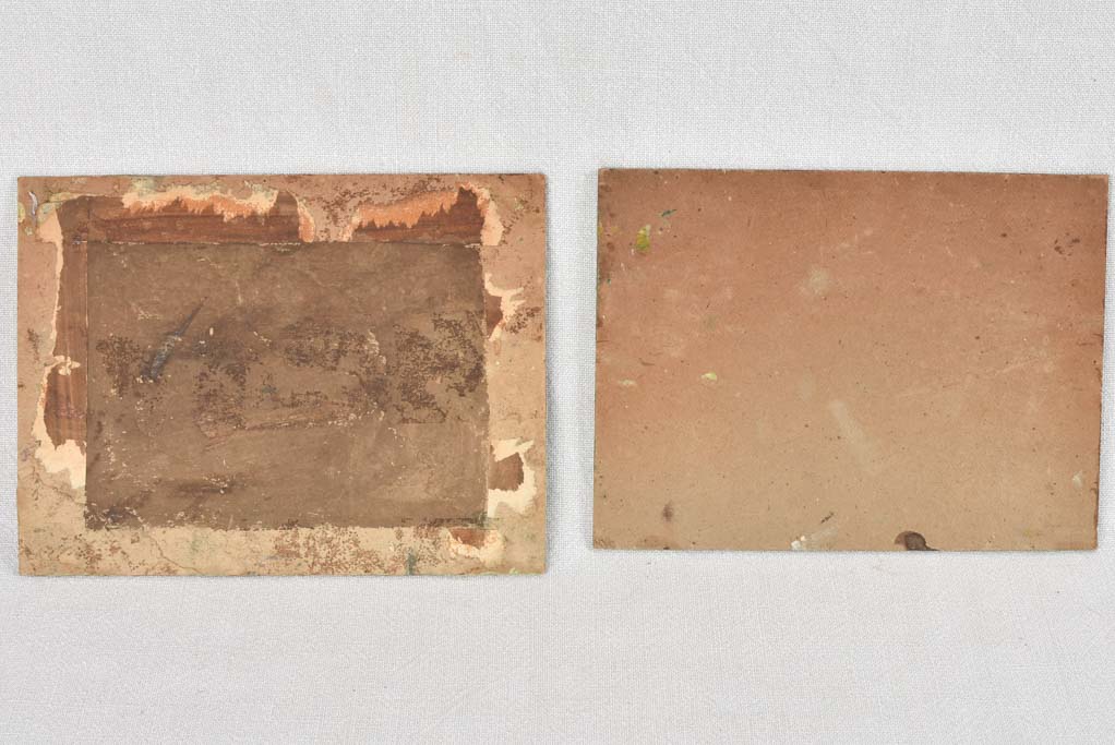 Two small paintings signed Lermonte - 1940s -7½" x 9¾"