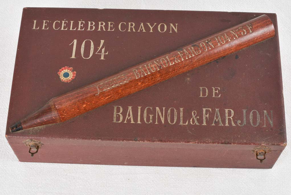 1940s Pencil display box from a stationary store - Baignol & Farjon 15¾"