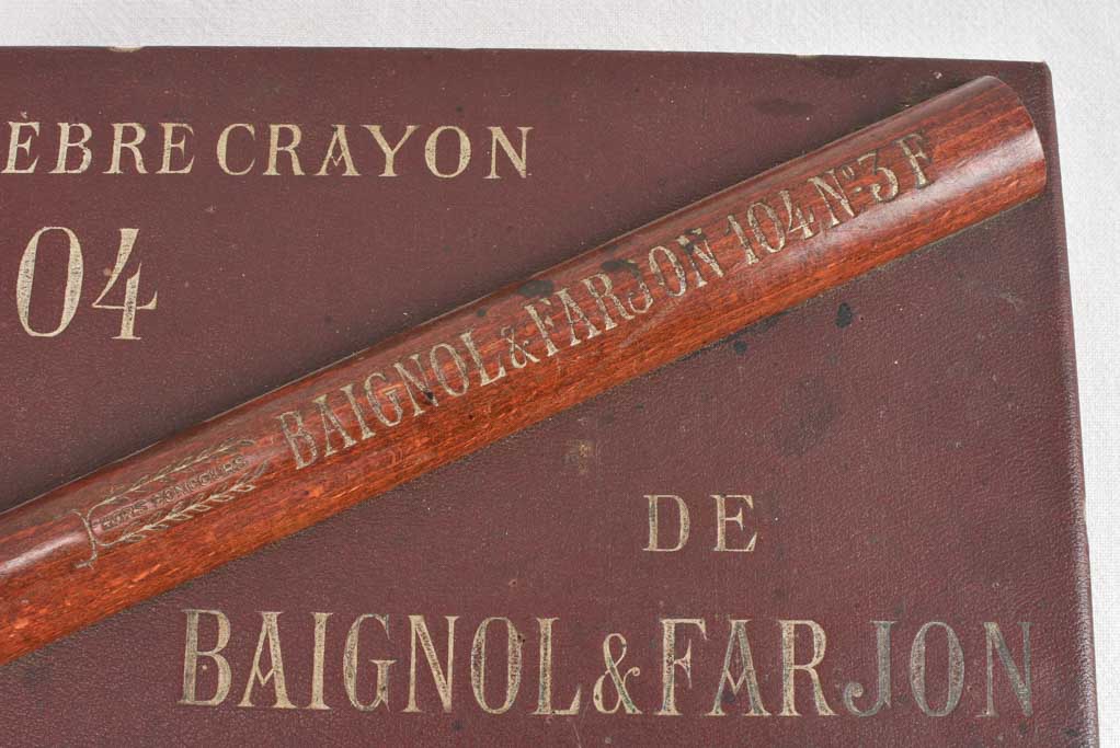 1940s Pencil display box from a stationary store - Baignol & Farjon 15¾"