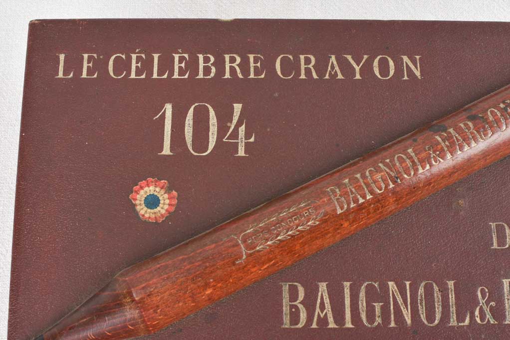 1940s Pencil display box from a stationary store - Baignol & Farjon 15¾"