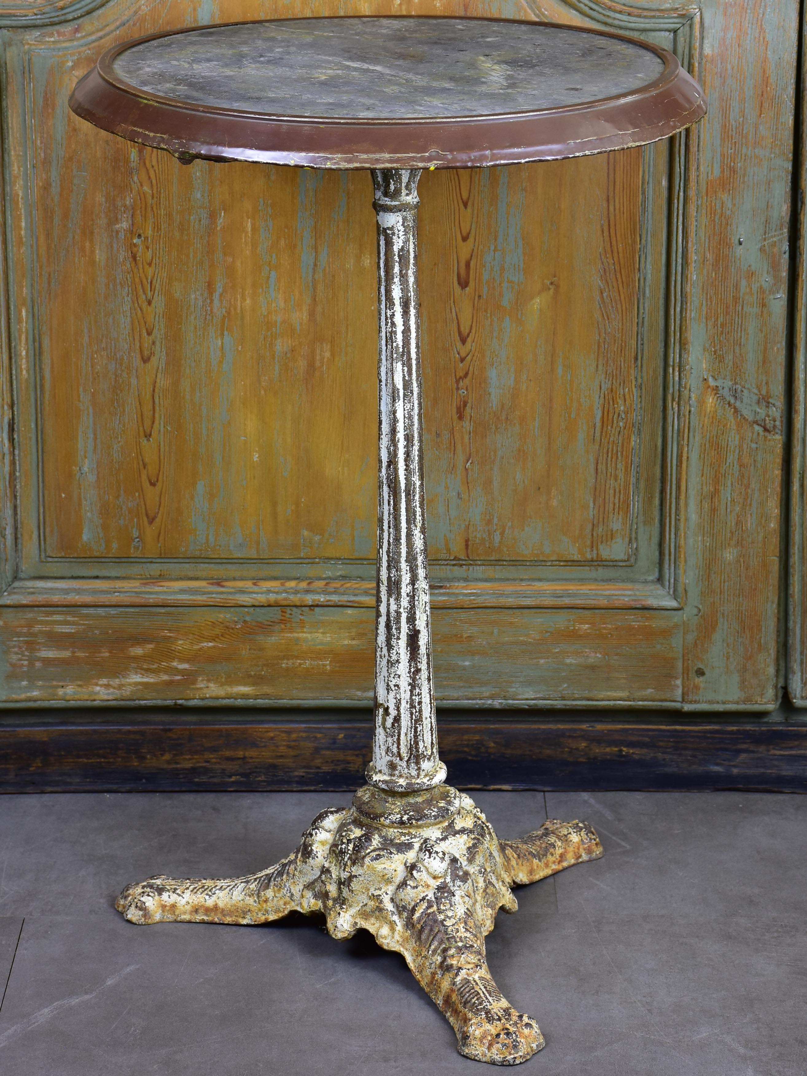Late 19th century French marble bistro table