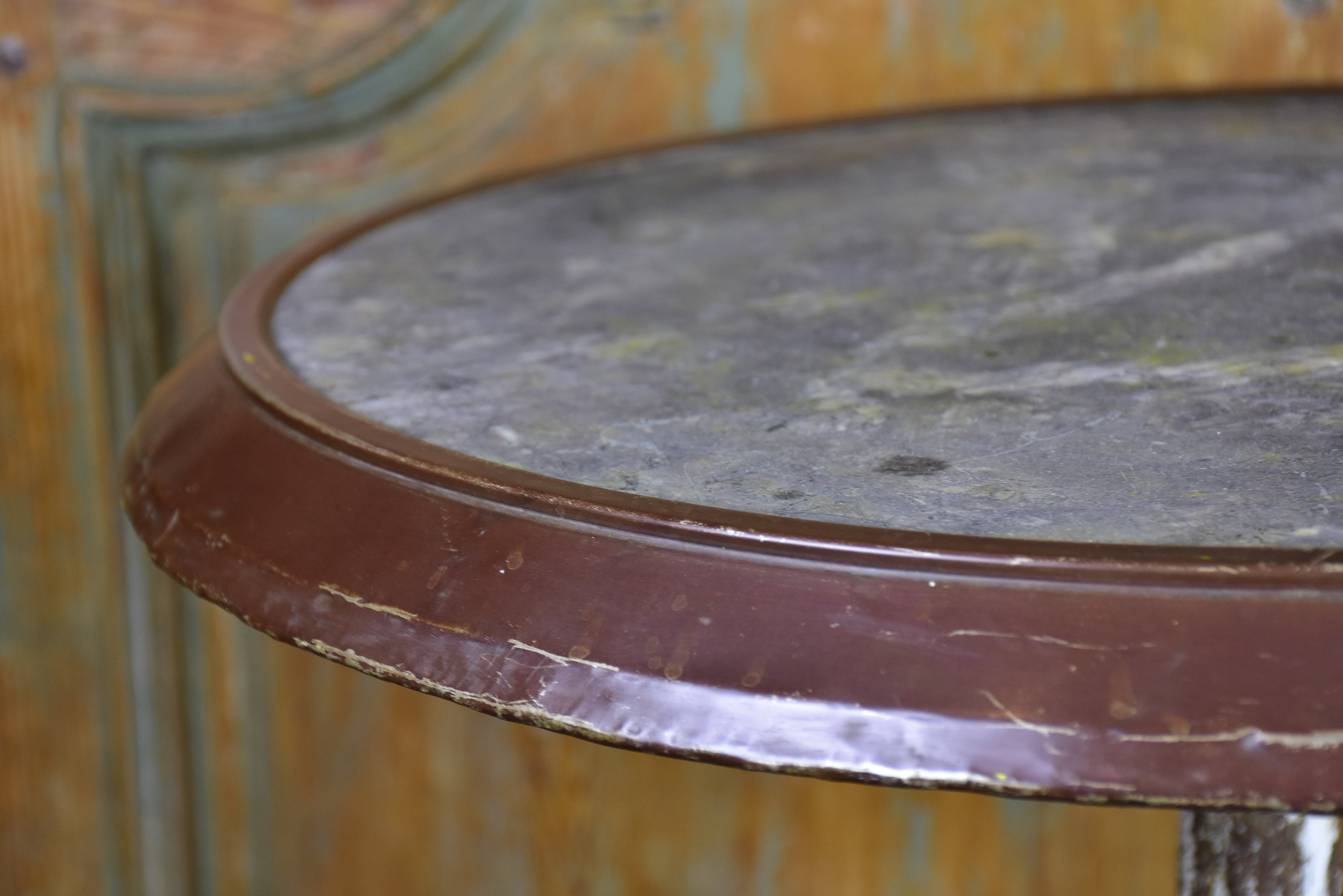 Late 19th century French marble bistro table