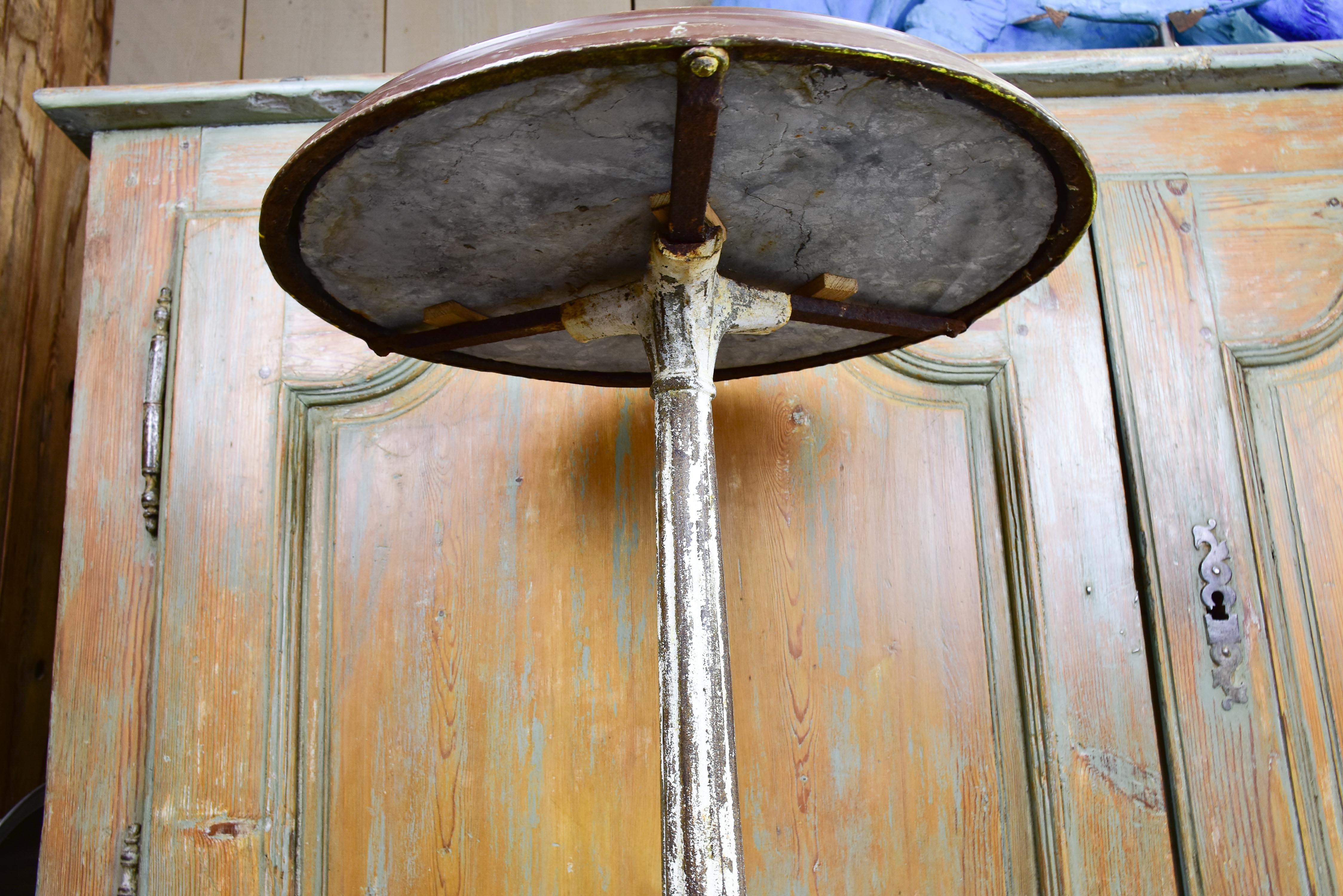 Late 19th century French marble bistro table