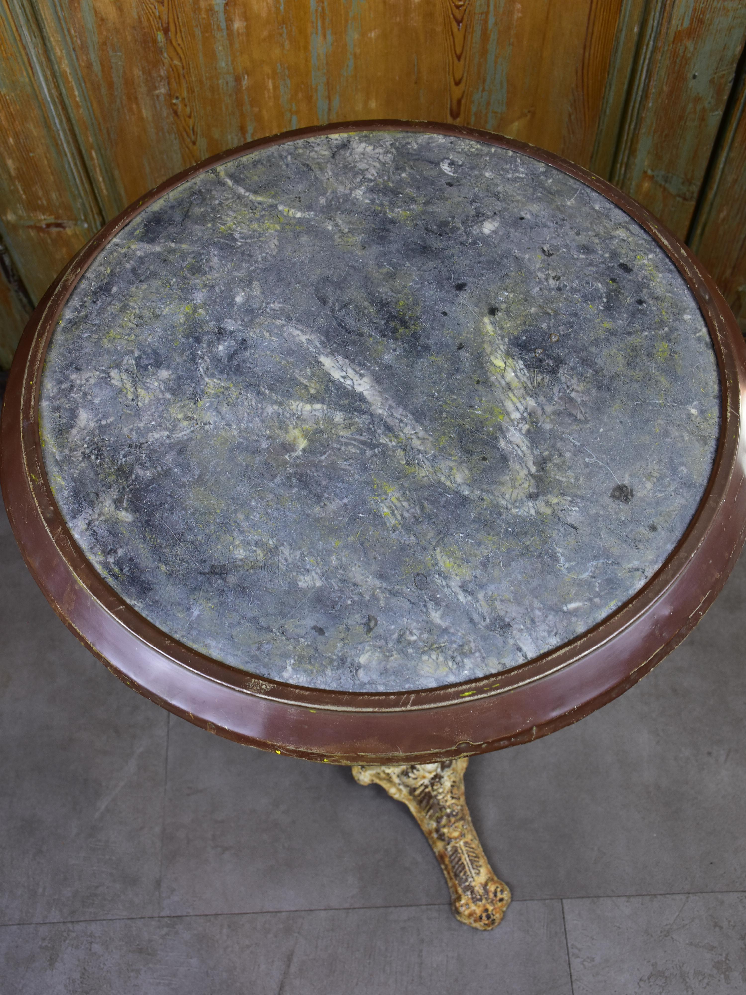 Late 19th century French marble bistro table