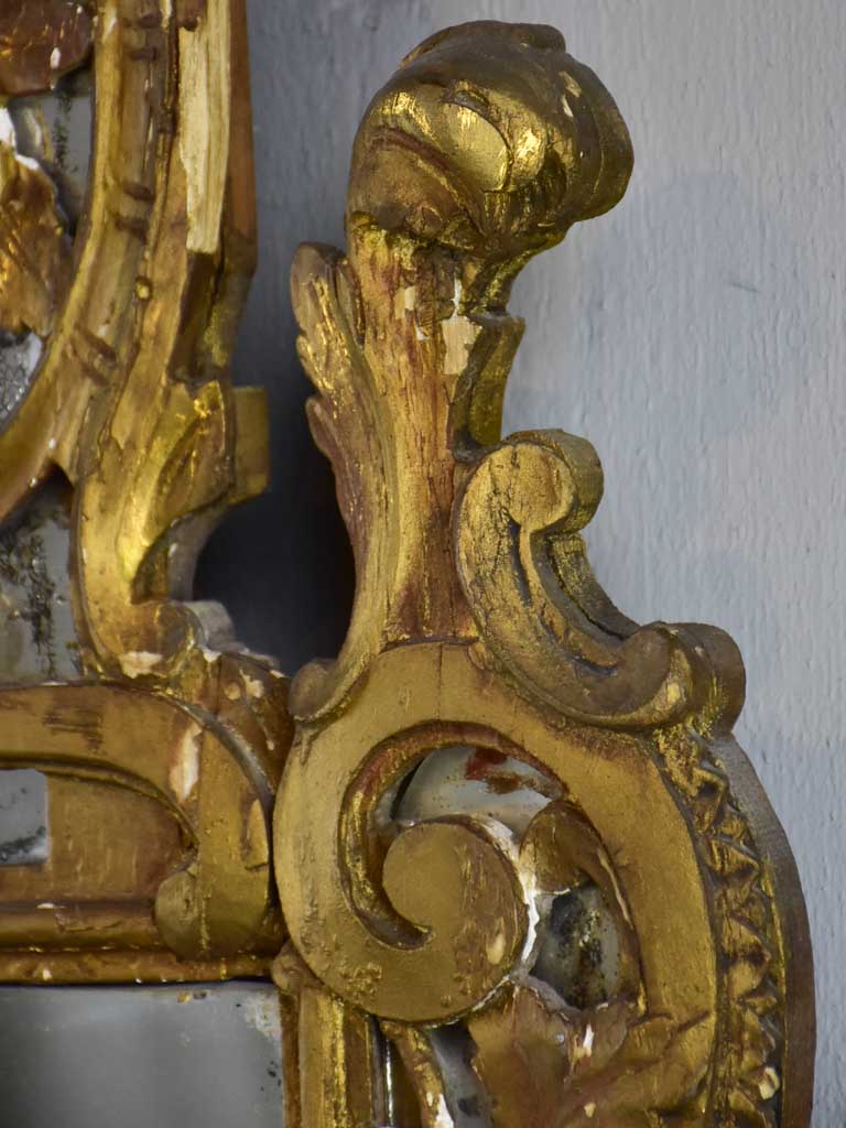 Rustic early 19th Century antique French mirror