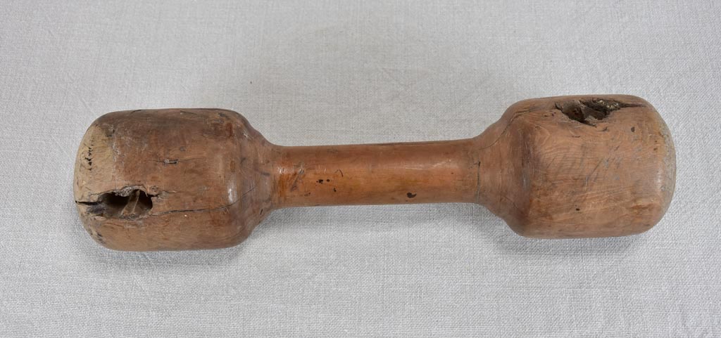 RESERVED MG Very large Cararra marble mortar and double-head pestle - late 18th century 17¼"