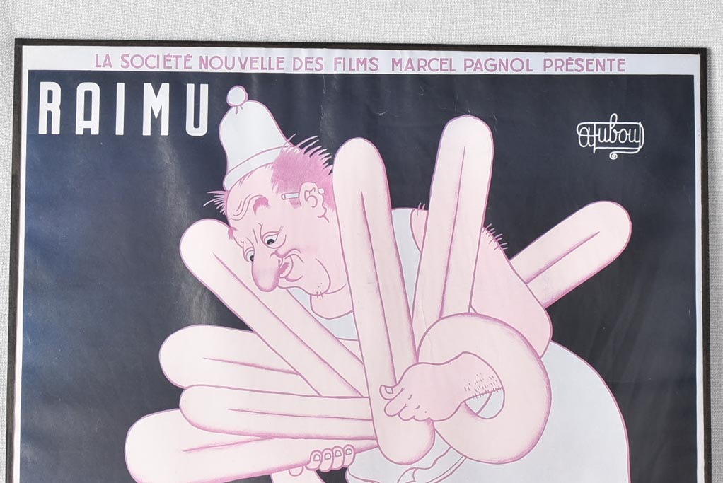 VIntage film poster Macel Pagnol - La Femme du boulanger 19¾" x 26¾"