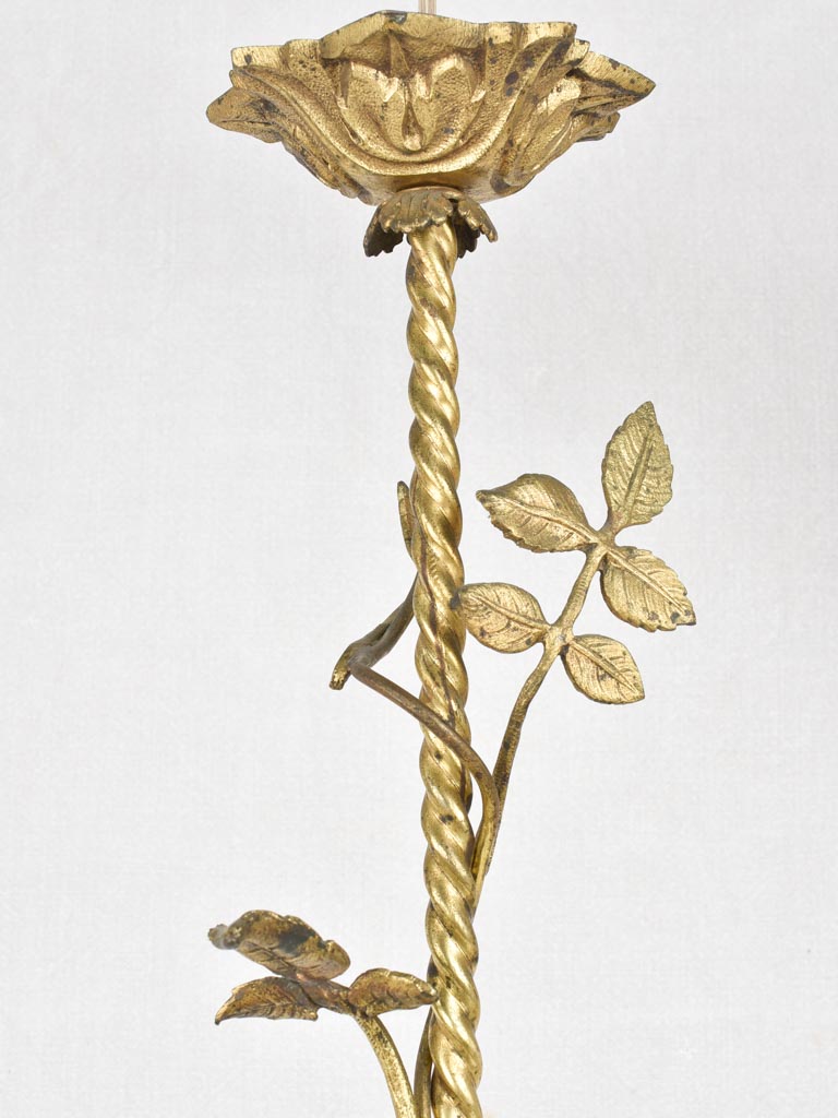 Late 19th century ceiling light with cherub and rose 20¾"