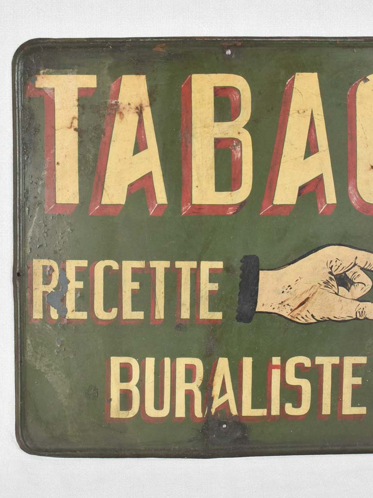 Historical single-sided tobacco shop sign