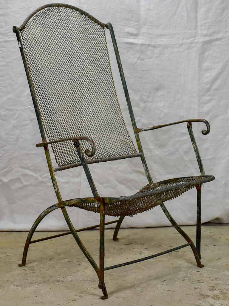 Napoleon III wire mesh garden armchair