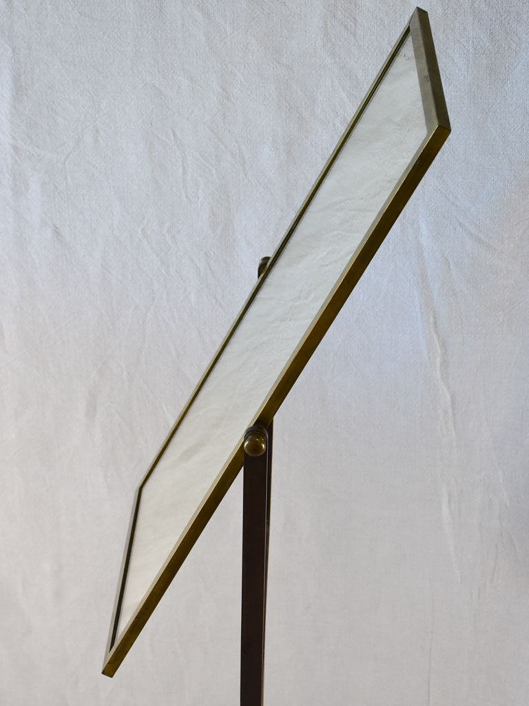 Tilting rectangular shop mirror from the 1900s. 43¾"