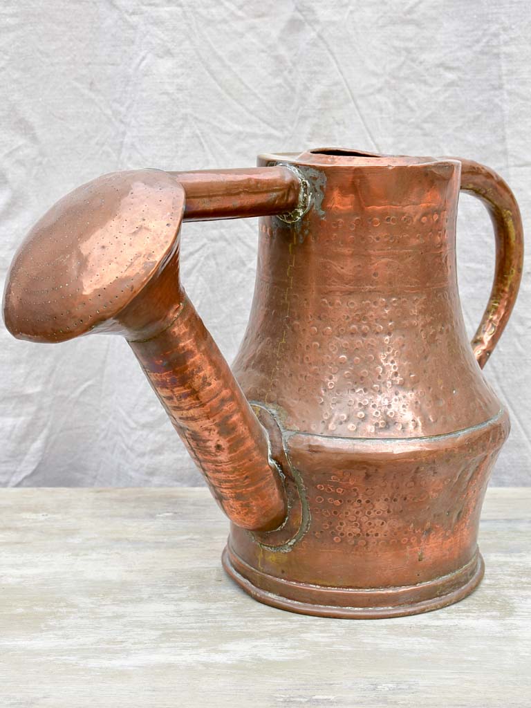 Antique French copper watering can