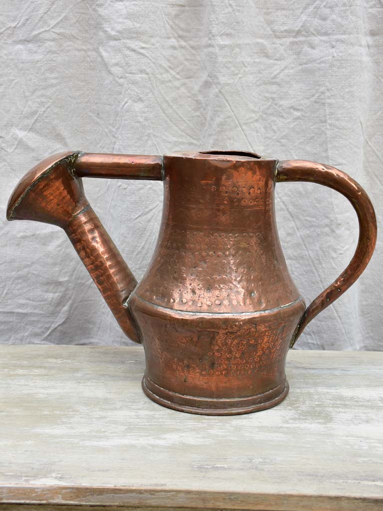 Antique French copper watering can