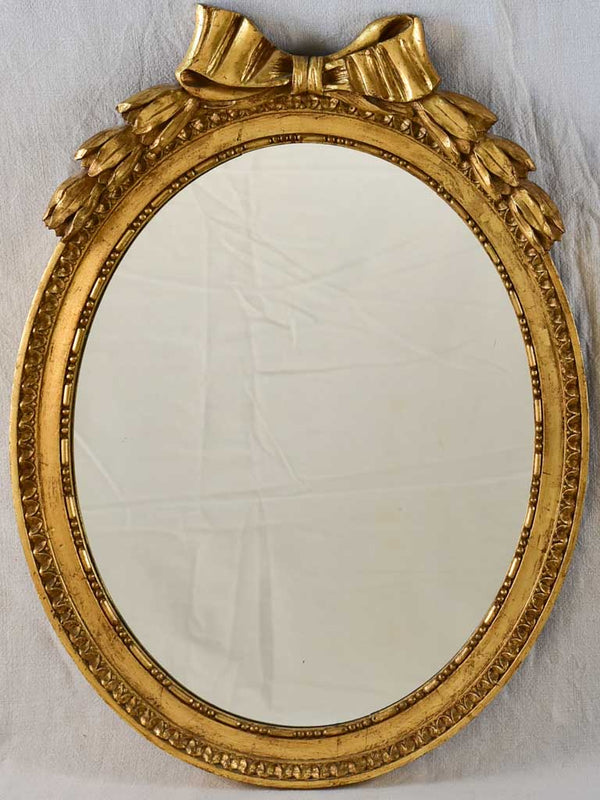 Vintage Louis XVI Style Oval Mirror