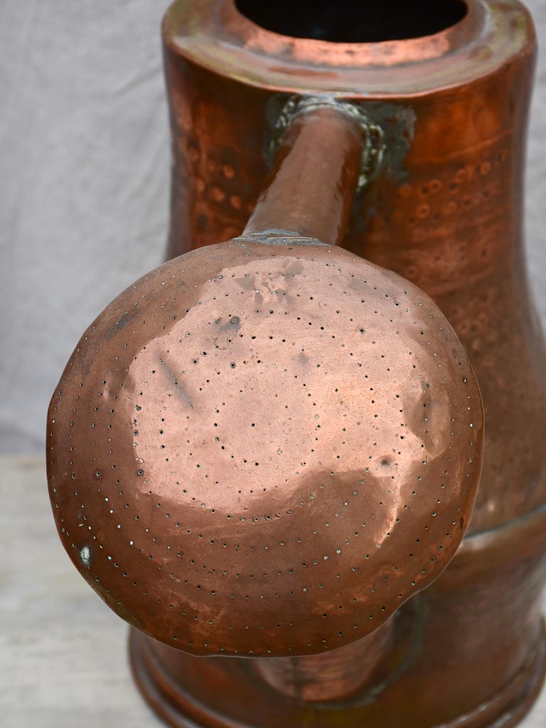 Antique French copper watering can